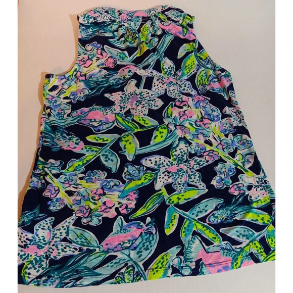 Lilly Pulitzer Essie Tank XS Floral Button Up Preppy Designer Fashion Top - Picture 2 of 7